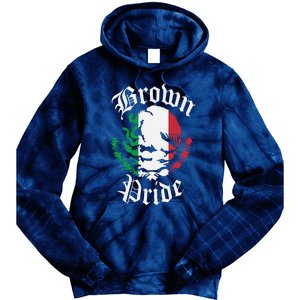 Brown Pride Mexican Flag Gift Tie Dye Hoodie