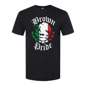 Brown Pride Mexican Flag Gift Softstyle CVC T-Shirt