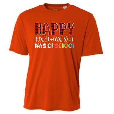 Buffalo Plaid Math Equation Nerdy Geeky 100 Days Y'all Meaningful Gift Cooling Performance Crew T-Shirt