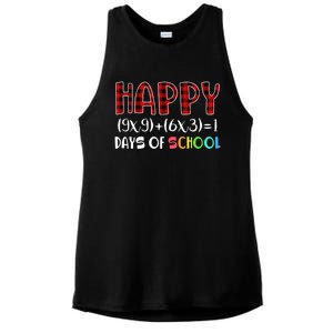 Buffalo Plaid Math Equation Nerdy Geeky 100 Days Y'all Meaningful Gift Ladies PosiCharge Tri-Blend Wicking Tank