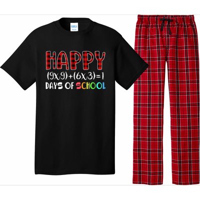 Buffalo Plaid Math Equation Nerdy Geeky 100 Days Y'all Meaningful Gift Pajama Set