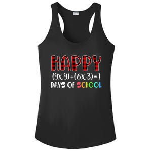 Buffalo Plaid Math Equation Nerdy Geeky 100 Days Y'all Meaningful Gift Ladies PosiCharge Competitor Racerback Tank