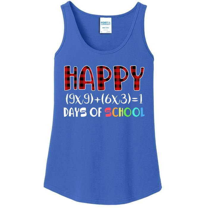 Buffalo Plaid Math Equation Nerdy Geeky 100 Days Y'all Meaningful Gift Ladies Essential Tank