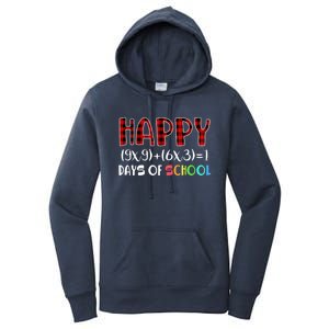 Buffalo Plaid Math Equation Nerdy Geeky 100 Days Y'all Meaningful Gift Women's Pullover Hoodie