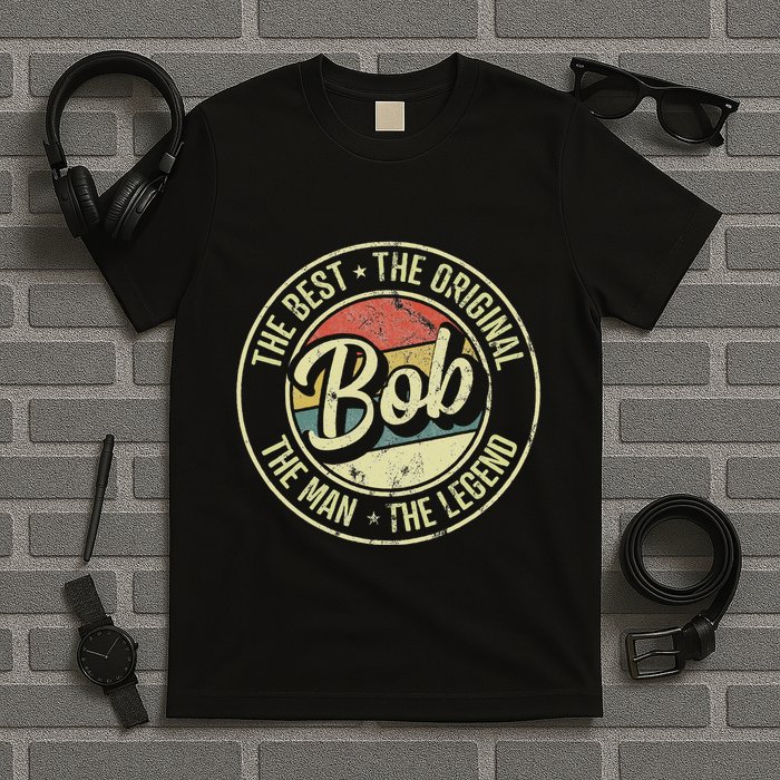 Bob Personal Name First Name Retro Bob T-Shirt