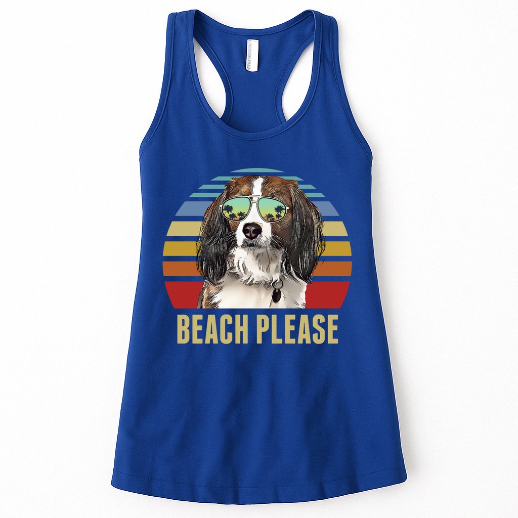 Beach Please Nederlandse Kooikerhondje Dog Funny Summer Gift Womens Tank Top