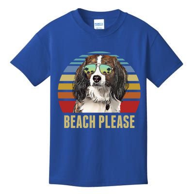Beach Please Nederlandse Kooikerhondje Dog Funny Summer Gift Kids T-Shirt