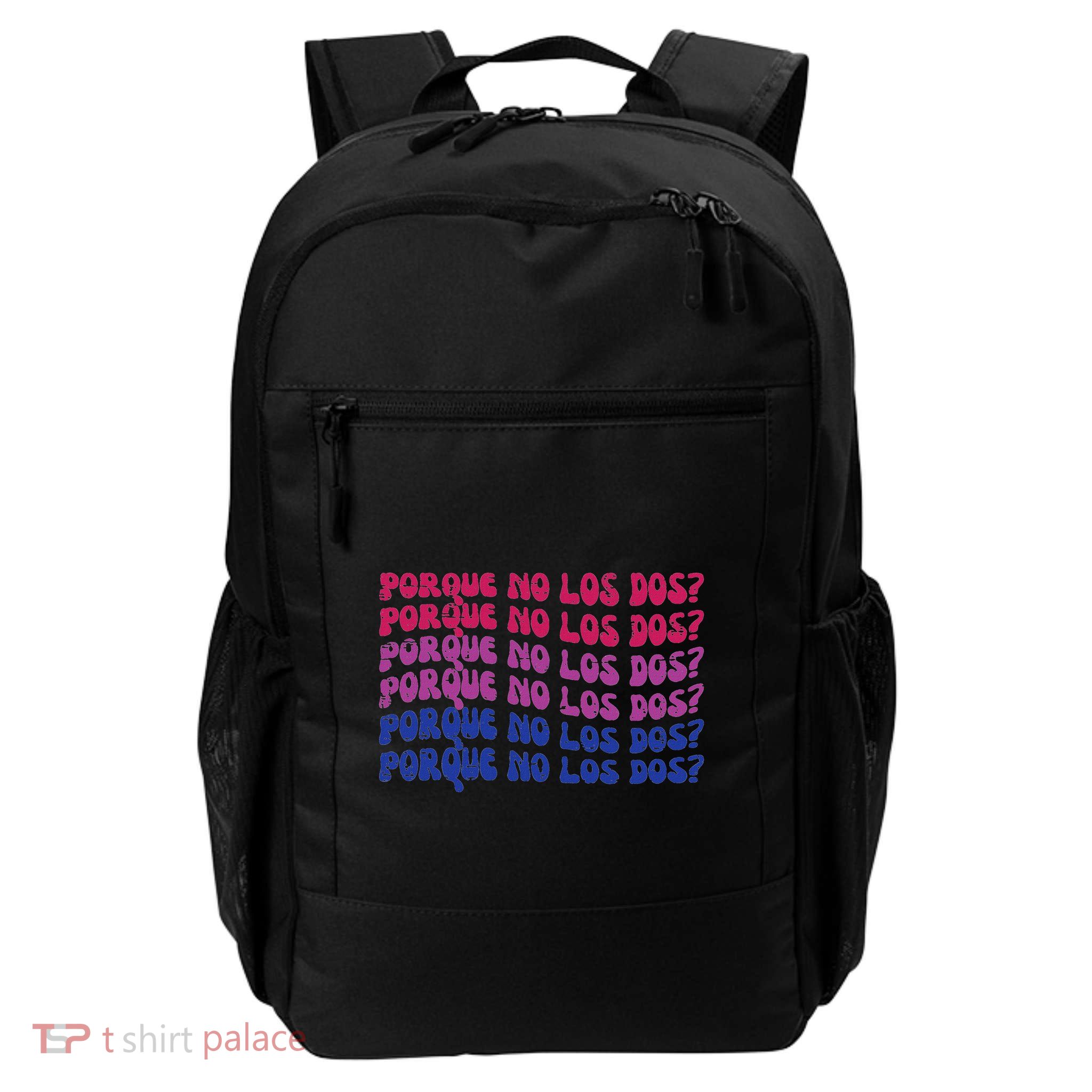 Bisexual Porque No Los Dos Bi Pride Flag Lgbtq Daily Commute Backpack