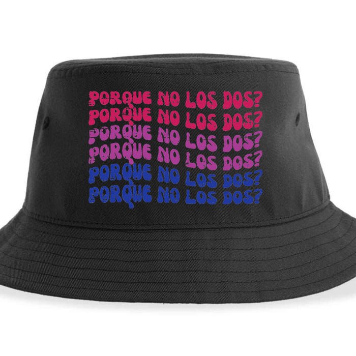 Bisexual Porque No Los Dos Bi Pride Flag Lgbtq Sustainable Bucket Hat