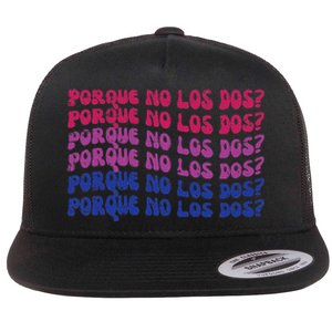 Bisexual Porque No Los Dos Bi Pride Flag Lgbtq Flat Bill Trucker Hat