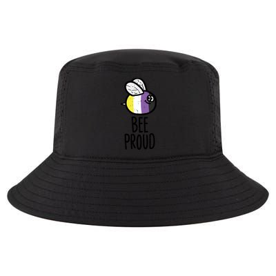 Bee Proud Nonbinary Pride Non Binary Enby Nb Flag Lgbtq Funny Gift Cool Comfort Performance Bucket Hat