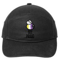 Bee Proud Nonbinary Pride Non Binary Enby Nb Flag Lgbtq Funny Gift 7-Panel Snapback Hat