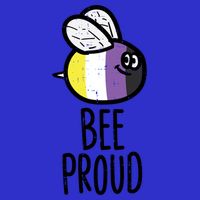 Bee Proud Nonbinary Pride Non Binary Enby Nb Flag Lgbtq Funny Gift Button
