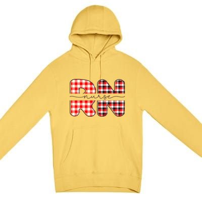 Buffalo Plaid Nurse Print Premium Pullover Hoodie