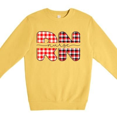 Buffalo Plaid Nurse Print Premium Crewneck Sweatshirt