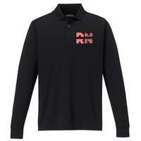 Buffalo Plaid Nurse Print Performance Long Sleeve Polo