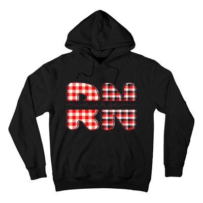 Buffalo Plaid Nurse Print Hoodie