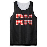 Buffalo Plaid Nurse Print Mesh Reversible Basketball Jersey Tank