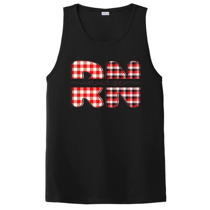 Buffalo Plaid Nurse Print PosiCharge Competitor Tank