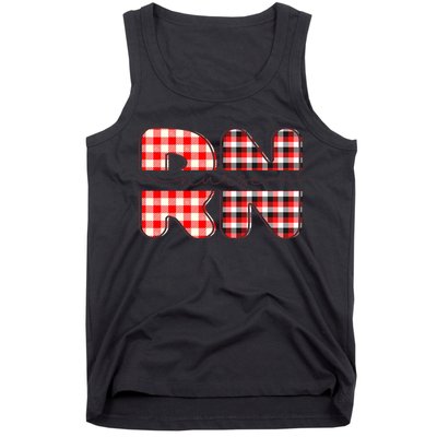 Buffalo Plaid Nurse Print Tank Top