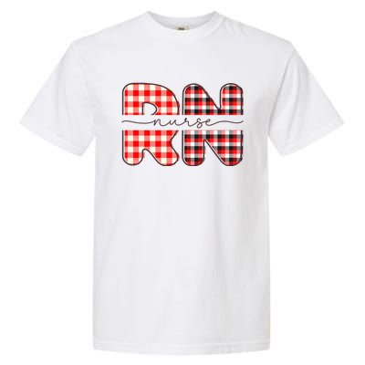 Buffalo Plaid Nurse Print Garment-Dyed Heavyweight T-Shirt