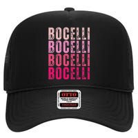 Bocelli Personalized Name I Love Bocelli Vintage High Crown Mesh Back Trucker Hat