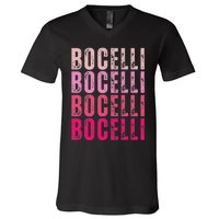 Bocelli Personalized Name I Love Bocelli Vintage V-Neck T-Shirt