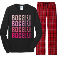 Bocelli Personalized Name I Love Bocelli Vintage Long Sleeve Pajama Set