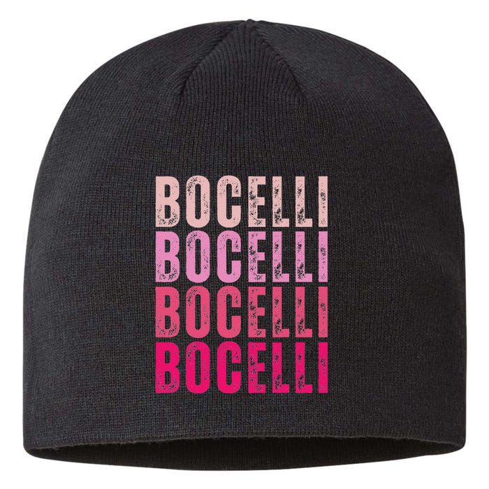 Bocelli Personalized Name I Love Bocelli Vintage Sustainable Beanie