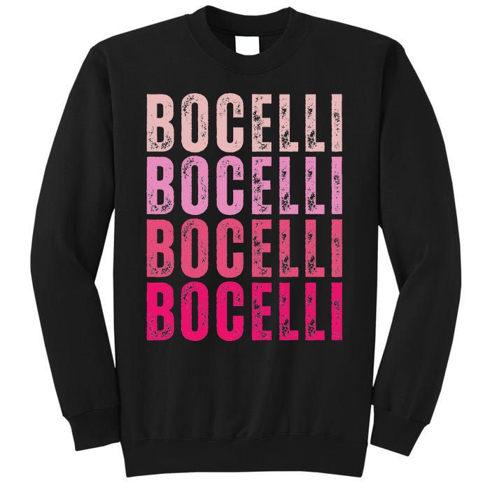 Bocelli Personalized Name I Love Bocelli Vintage Tall Sweatshirt