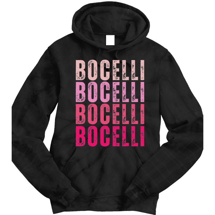 Bocelli Personalized Name I Love Bocelli Vintage Tie Dye Hoodie