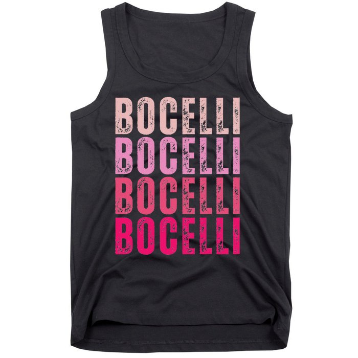 Bocelli Personalized Name I Love Bocelli Vintage Tank Top