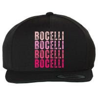 Bocelli Personalized Name I Love Bocelli Vintage Wool Snapback Cap