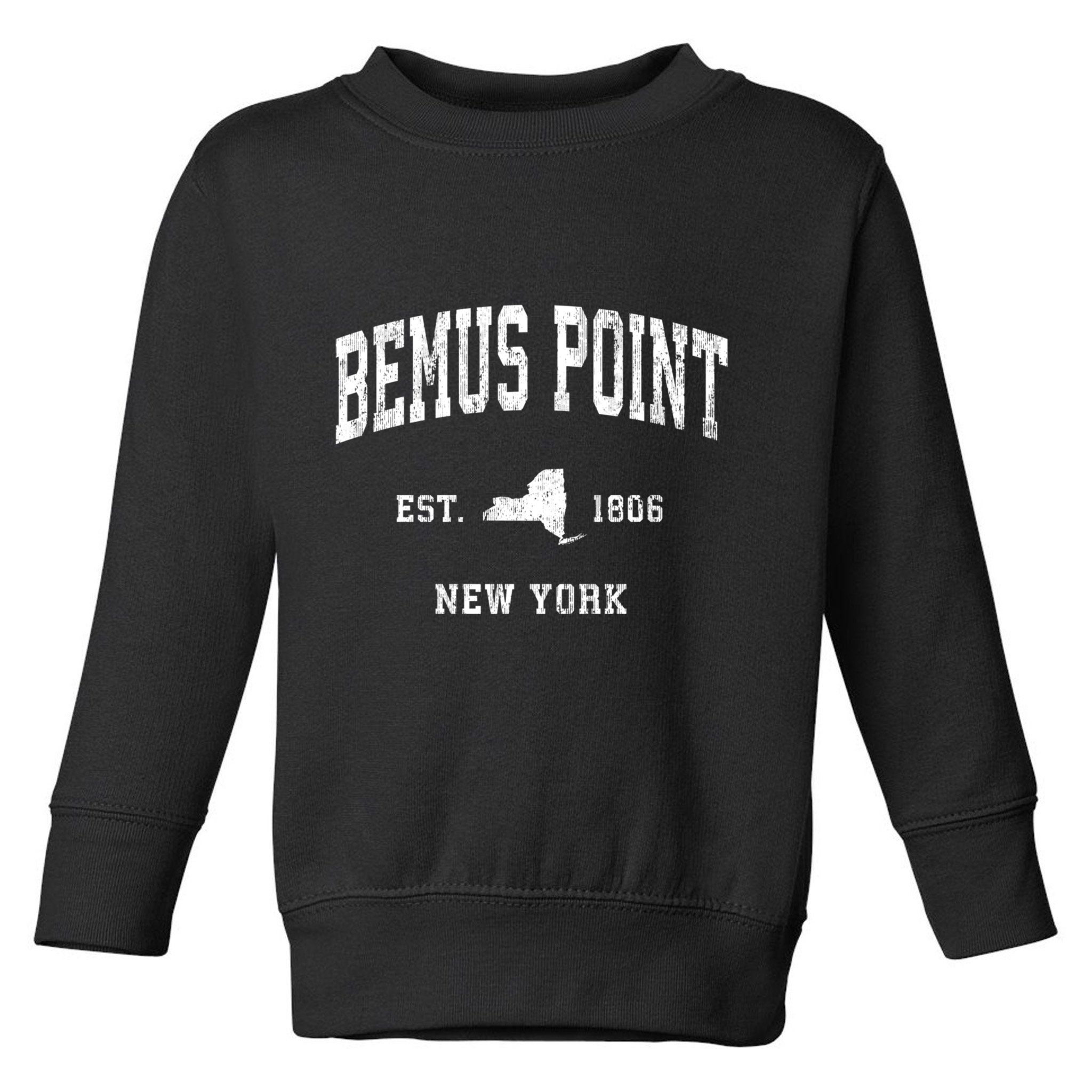 Bemus Point New York Ny Vintage Athletic Sports Toddler Sweatshirt