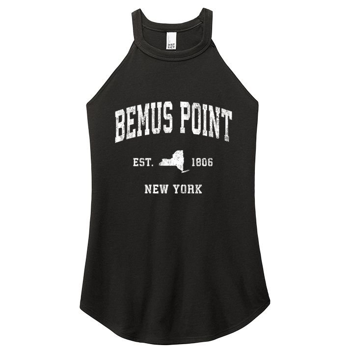 Bemus Point New York Ny Vintage Athletic Sports Women's Perfect Tri Rocker Tank
