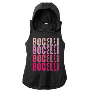 Bocelli Personalized Name I Love Bocelli Ladies PosiCharge Tri-Blend Wicking Draft Hoodie Tank