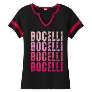 Bocelli Personalized Name I Love Bocelli Ladies Halftime Notch Neck Tee