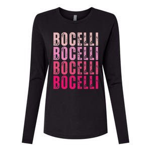 Bocelli Personalized Name I Love Bocelli Womens Cotton Relaxed Long Sleeve T-Shirt