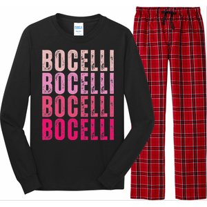 Bocelli Personalized Name I Love Bocelli Long Sleeve Pajama Set