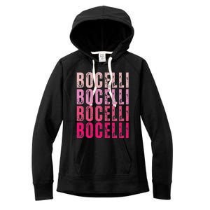 Bocelli Personalized Name I Love Bocelli Women's Fleece Hoodie