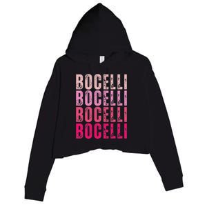 Bocelli Personalized Name I Love Bocelli Crop Fleece Hoodie