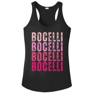 Bocelli Personalized Name I Love Bocelli Ladies PosiCharge Competitor Racerback Tank