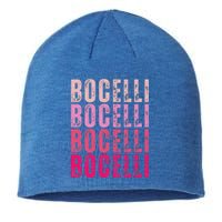 Bocelli Personalized Name I Love Bocelli Sustainable Beanie