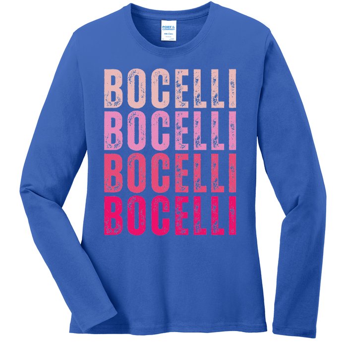 Bocelli Personalized Name I Love Bocelli Ladies Long Sleeve Shirt