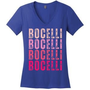 Bocelli Personalized Name I Love Bocelli Women's V-Neck T-Shirt