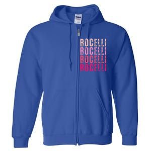 Bocelli Personalized Name I Love Bocelli Full Zip Hoodie