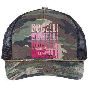 Bocelli Personalized Name I Love Bocelli Retro Rope Trucker Hat Cap