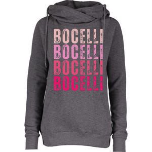 Bocelli Personalized Name I Love Bocelli Womens Funnel Neck Pullover Hood