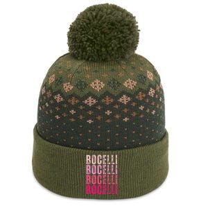 Bocelli Personalized Name I Love Bocelli The Baniff Cuffed Pom Beanie