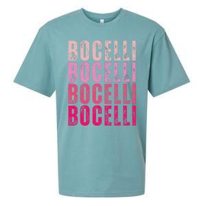 Bocelli Personalized Name I Love Bocelli Sueded Cloud Jersey T-Shirt